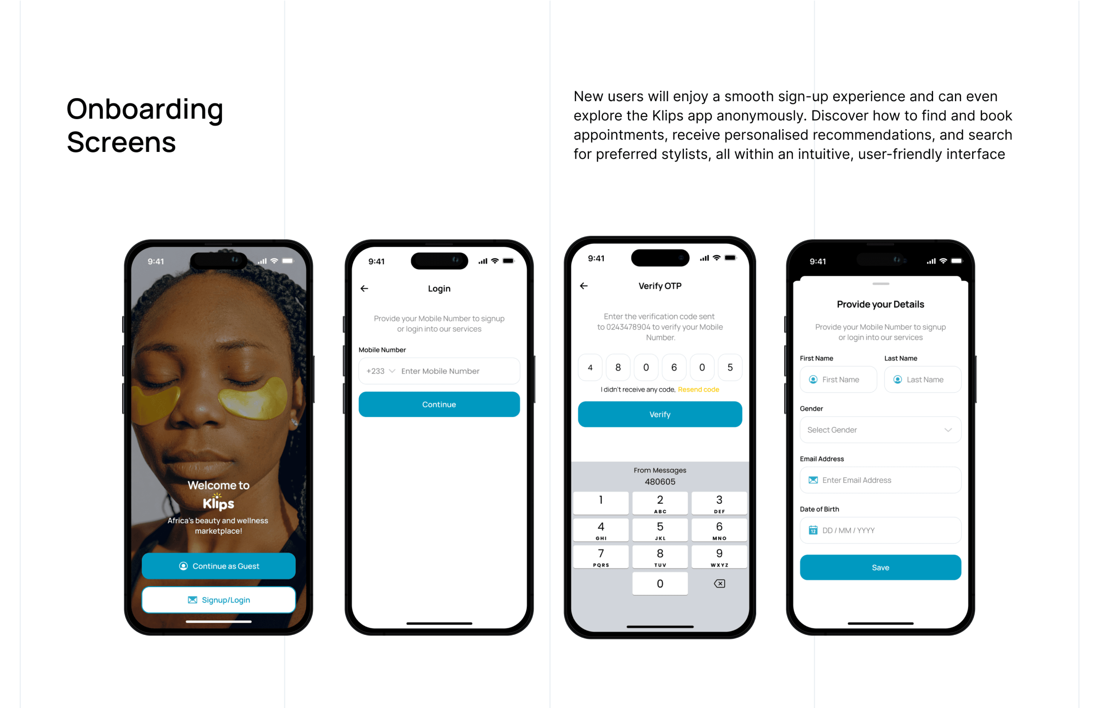 image of onboarding screen